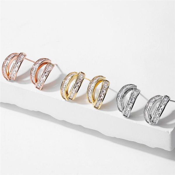 stud rakol 2021 geometric elements arc inlaid zircon earrings korean women jewelry fashion student versatile accessories, Golden;silver
stud rakol 2021 geometric elements arc inlaid zircon earrings korean women jewelry fashion student versatile accessories, Golden;silver