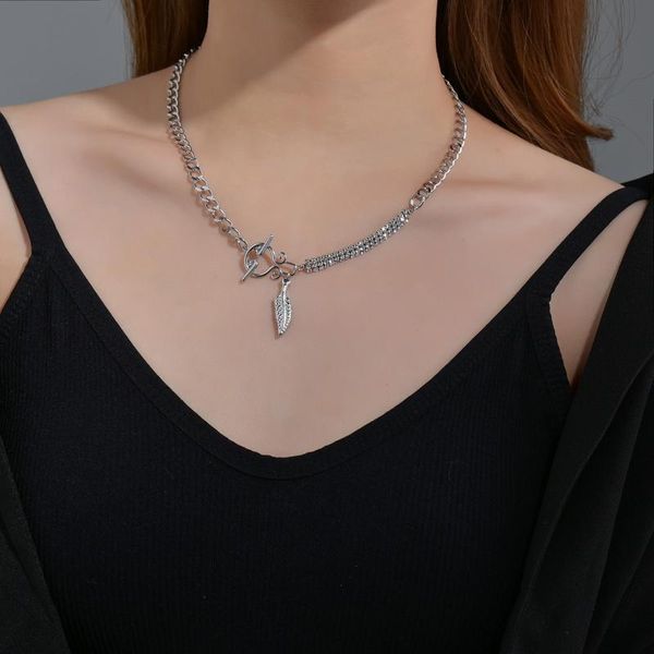 chains acheerup fashion stainless steel necklace for women ot buckle leaf pendant choker chain kpop jewelry party gift, Silver
chains acheerup fashion stainless steel necklace for women ot buckle leaf pendant choker chain kpop jewelry party gift, Silver