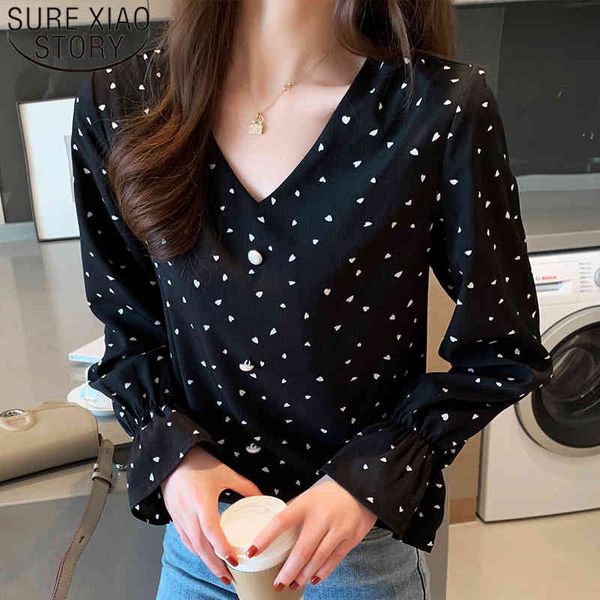 autumn black elegant blouse long flare sleeve v-neck printing clothing fashion casual women 5691 50 210415, White
autumn black elegant blouse long flare sleeve v-neck printing clothing fashion casual women 5691 50 210415, White
