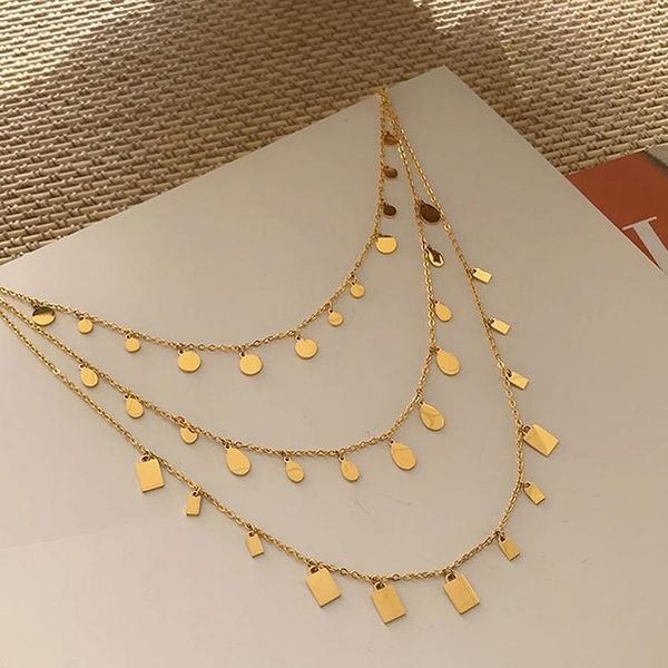 chokers fresh shiny waterdrop square circle disc pendant chains choker necklaces for girls stainless steel jewelry accessories women, Golden;silver
chokers fresh shiny waterdrop square circle disc pendant chains choker necklaces for girls stainless steel jewelry accessories women, Golden;silver