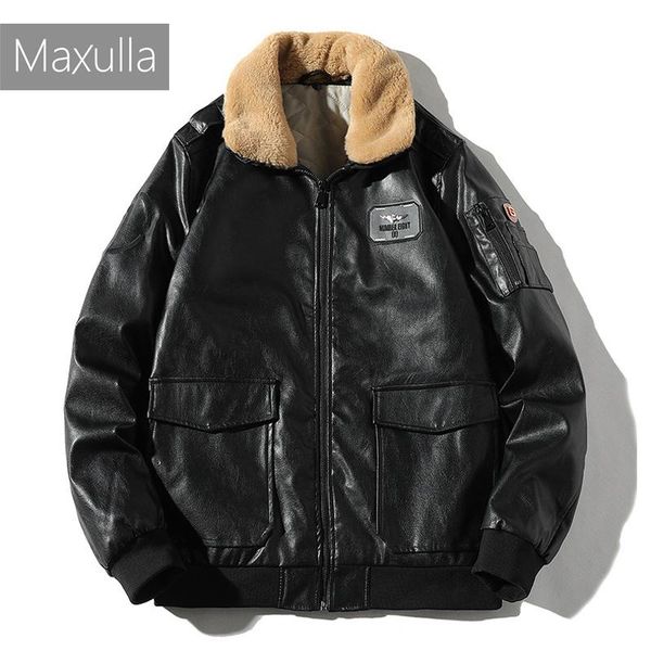 men's fur & faux maxulla leather warm jackets pu jacket male fleece outwear windbreaker motorcycle coats brand clothing mla079, Black
men's fur & faux maxulla leather warm jackets pu jacket male fleece outwear windbreaker motorcycle coats brand clothing mla079, Black