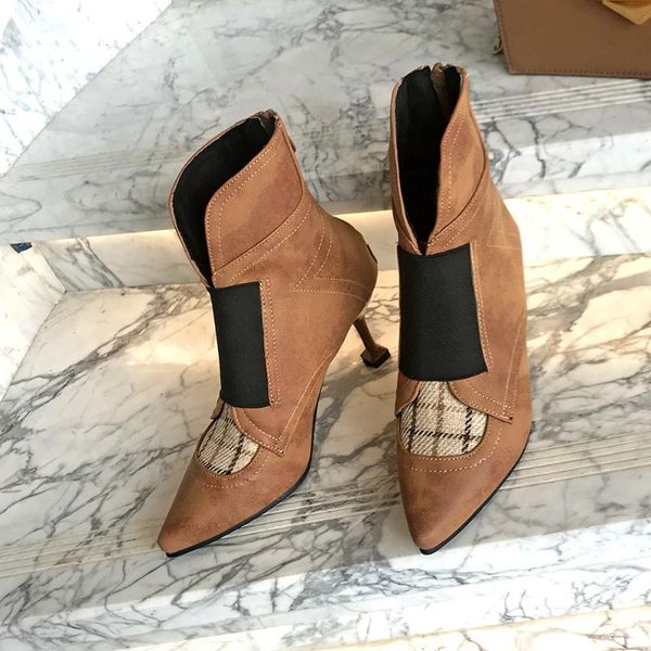 boots 2021 short women autumn pointed toe fashion thin heels ankle riding boats mujer, Black
boots 2021 short women autumn pointed toe fashion thin heels ankle riding boats mujer, Black