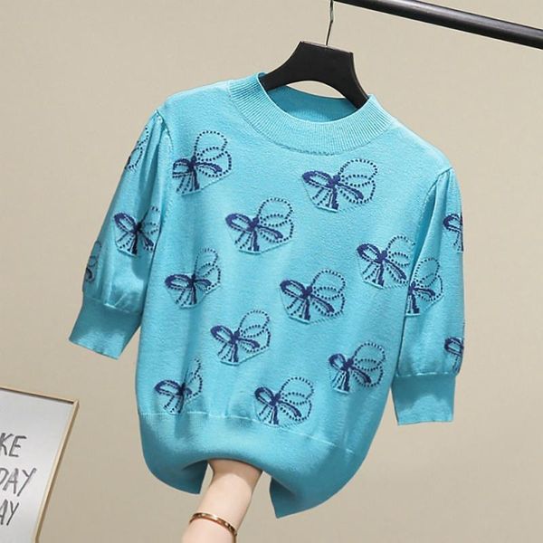 women's sweaters korean style fashion embroidery butterfly cotton knitted pullover summer thin short sleeve o-neck puff red sweater, White;black
women's sweaters korean style fashion embroidery butterfly cotton knitted pullover summer thin short sleeve o-neck puff red sweater, White;black
