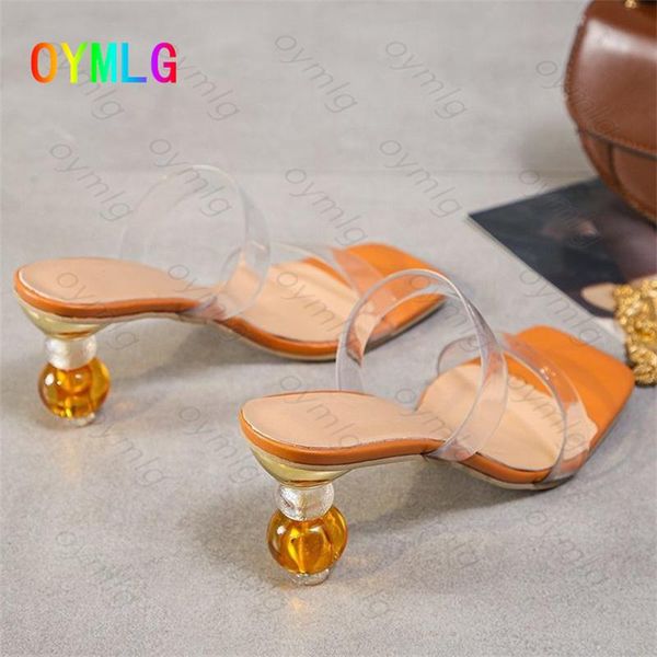 slippers transparent women's sandals 2021 summer korean version crystal heel one line with women wear large size, Black
slippers transparent women's sandals 2021 summer korean version crystal heel one line with women wear large size, Black