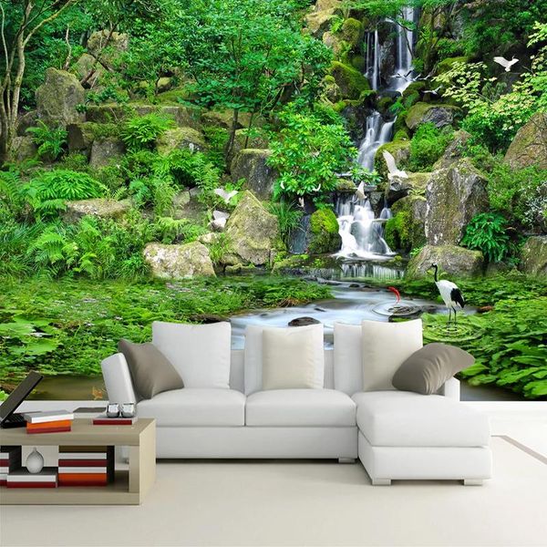 wallpapers custom 3d mural wallpaper green nature landscape waterfall wall decor painting living room sofa tv background po paper
wallpapers custom 3d mural wallpaper green nature landscape waterfall wall decor painting living room sofa tv background po paper