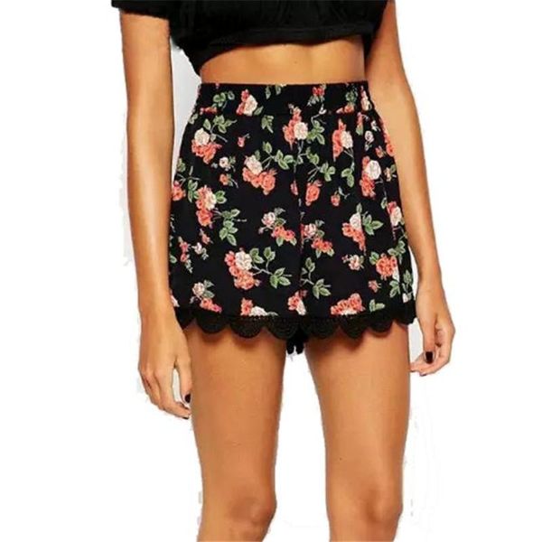 women's shorts women floral printing high waist lace summer casual short pants pantalones calientes cortos de cintura altaa1, White;black
women's shorts women floral printing high waist lace summer casual short pants pantalones calientes cortos de cintura altaa1, White;black