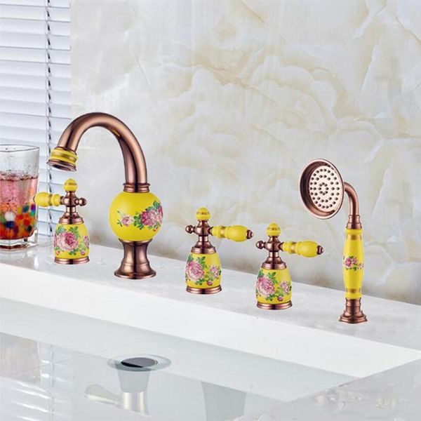 bathroom sink faucets arrival total brass golden classic 5pcs deck-mounted bathtub faucet set tub filler mixer taps1
bathroom sink faucets arrival total brass golden classic 5pcs deck-mounted bathtub faucet set tub filler mixer taps1