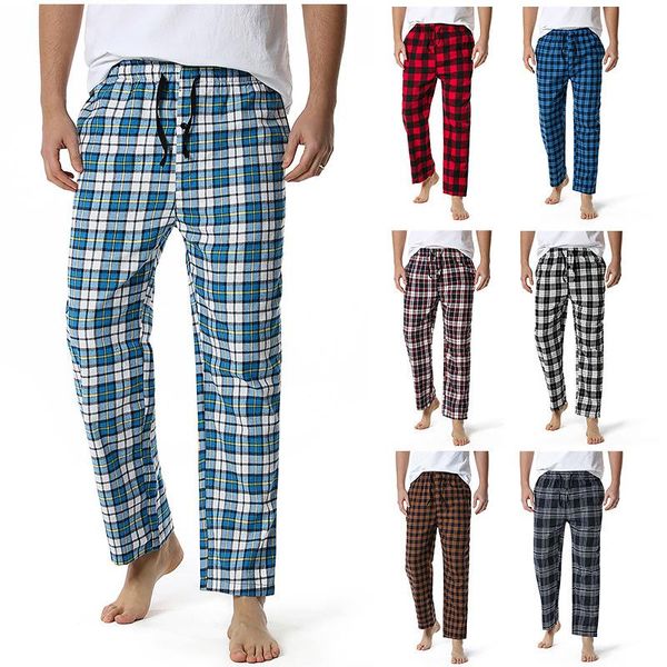 men's pajama pants cotton soft flannel plaid fashion trend casual yoga home sleepwear clothing, Black
men's pajama pants cotton soft flannel plaid fashion trend casual yoga home sleepwear clothing, Black