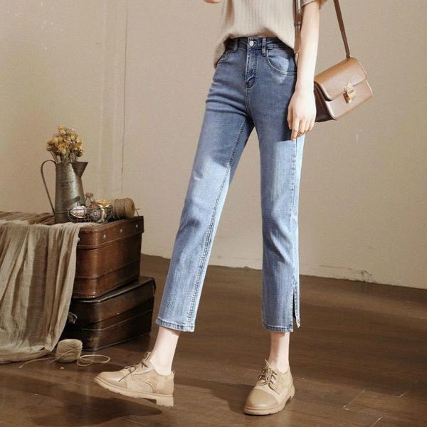 women's jeans women skinny high waist stretchy flare trousers slit all-match streetwear fashion causal vintage denim pants, Blue
women's jeans women skinny high waist stretchy flare trousers slit all-match streetwear fashion causal vintage denim pants, Blue