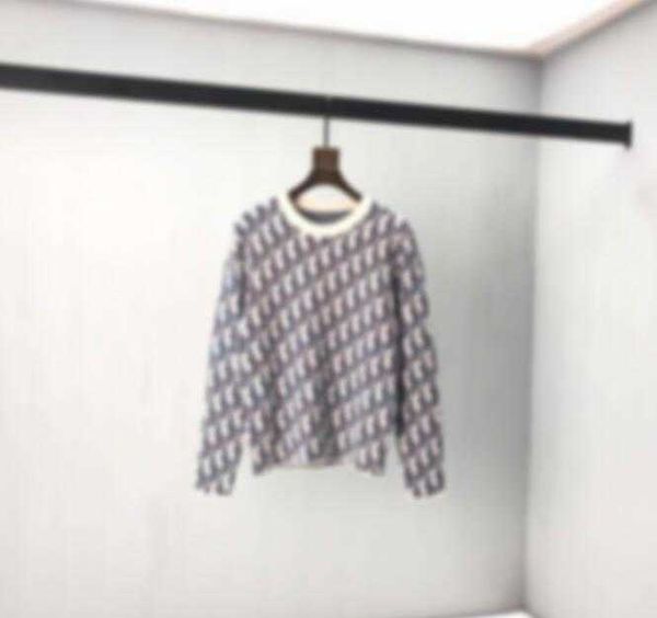 2020 new fashion designer full print jacquard sweater casual round neck knitted sweater men and women with the same style couples hot, White;black