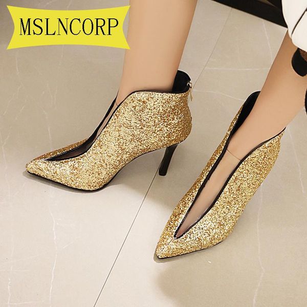 boots plus size 34-48 women autumn and winter v-neck high heels ankle shoes leather booties feminina wedding party, Black
boots plus size 34-48 women autumn and winter v-neck high heels ankle shoes leather booties feminina wedding party, Black