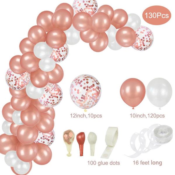 130pcs rose gold balloon arch garland kit helium latex balloons for wedding kids birthday party decorations baby shower decoration
130pcs rose gold balloon arch garland kit helium latex balloons for wedding kids birthday party decorations baby shower decoration
