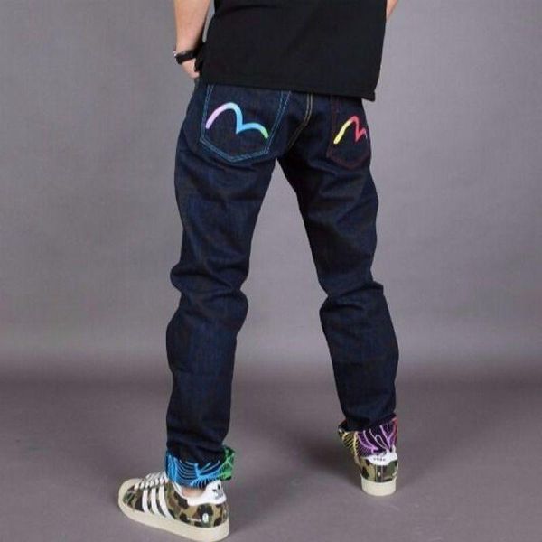 men's jeans original brand arrival casual men breathable warm tide straight print women trousers, Blue
men's jeans original brand arrival casual men breathable warm tide straight print women trousers, Blue