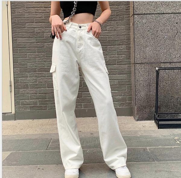 women's jeans casual wide leg summer korean dad pants pocket high waist thin straight, Blue
women's jeans casual wide leg summer korean dad pants pocket high waist thin straight, Blue