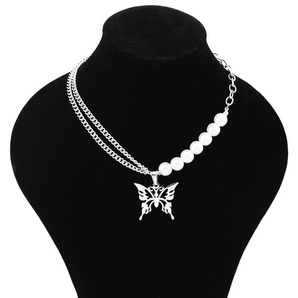 pendant necklaces titanium steel butterfly for women hiphop rock fashion simulated pearl chain party jewelry gift, Silver
pendant necklaces titanium steel butterfly for women hiphop rock fashion simulated pearl chain party jewelry gift, Silver