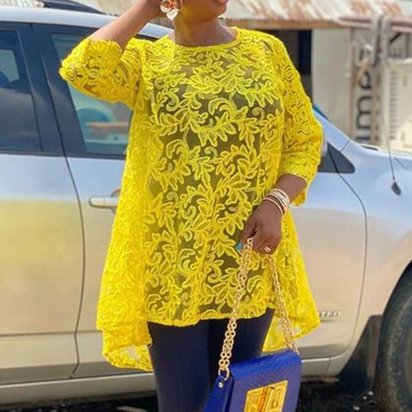 women's blouses & shirts loose yellow transparent blouse summer casual long pullover african fashion shirt 2021 oversize, White
women's blouses & shirts loose yellow transparent blouse summer casual long pullover african fashion shirt 2021 oversize, White