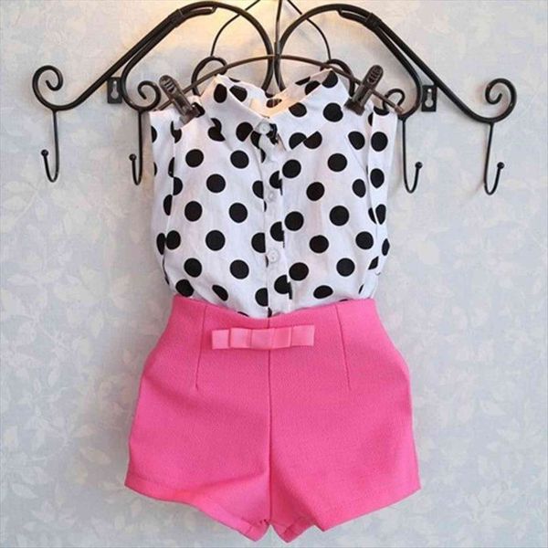 fashion summer girls baby kids sleeveless polka dot shirt pink pants shorts outfit 1 6years, White
fashion summer girls baby kids sleeveless polka dot shirt pink pants shorts outfit 1 6years, White