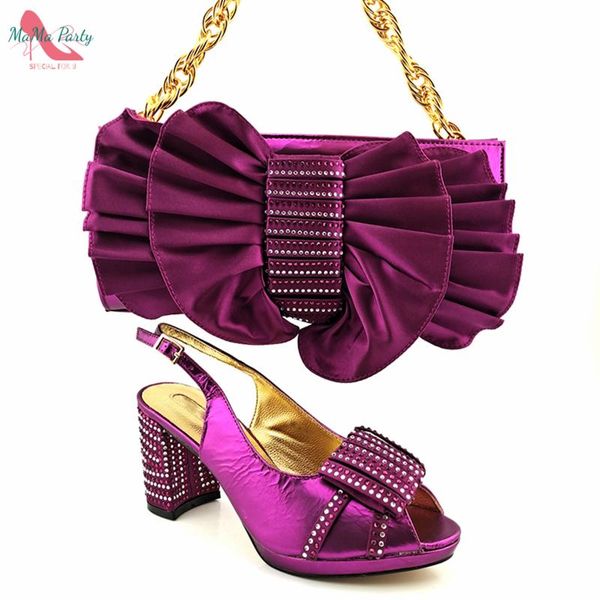 design purple color african women shoes and bag to match classics style for wedding dress, Black
design purple color african women shoes and bag to match classics style for wedding dress, Black