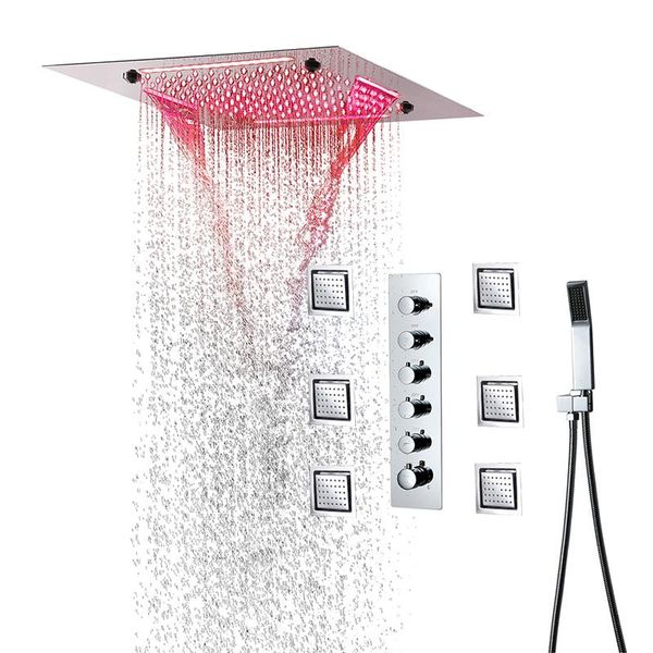 bathroom shower sets thermostatic panel system embedded ceiling waterfall 20'' showerhead rain led set faucets concealed mixer
bathroom shower sets thermostatic panel system embedded ceiling waterfall 20'' showerhead rain led set faucets concealed mixer
