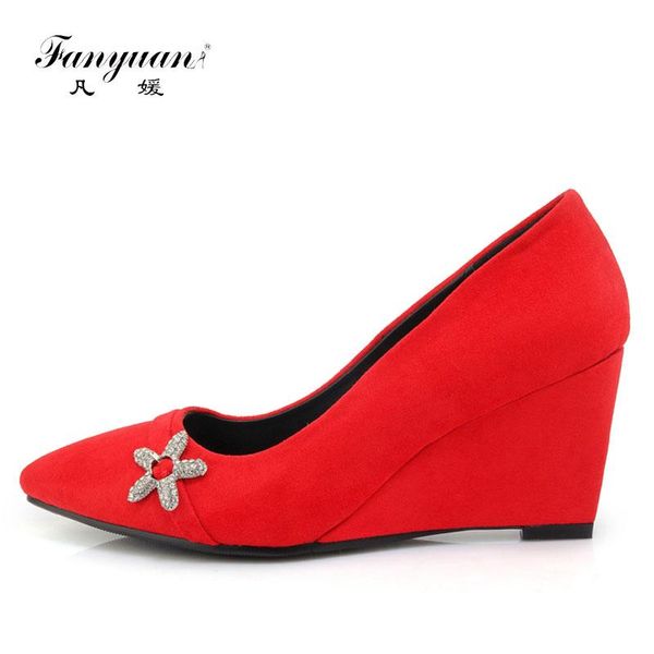 fanyuan 2021 women's rhinestone charming high heel wedge shoes woman pointed toe less platform wedding pumps big size 32-42 dress, Black
fanyuan 2021 women's rhinestone charming high heel wedge shoes woman pointed toe less platform wedding pumps big size 32-42 dress, Black