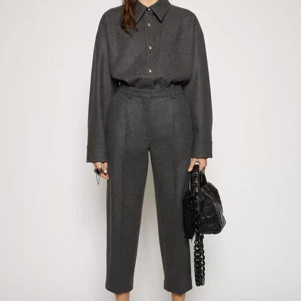 autumn 2021 early high-waist nine-point pants casual suit shirt women's two piece, White
autumn 2021 early high-waist nine-point pants casual suit shirt women's two piece, White