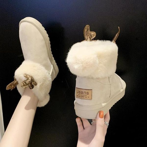 boots 2021 australia women snow cute antlers design leather ankle warm winter woman shoes large size 40, Black
boots 2021 australia women snow cute antlers design leather ankle warm winter woman shoes large size 40, Black