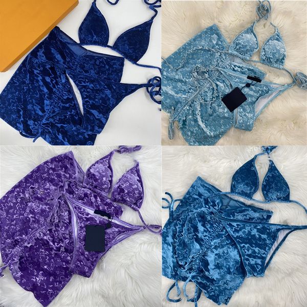 velvet bikini 3 piece set designer pattern jacquard beachwear women halter swimming wear soft elastic swimwear, White;black
velvet bikini 3 piece set designer pattern jacquard beachwear women halter swimming wear soft elastic swimwear, White;black