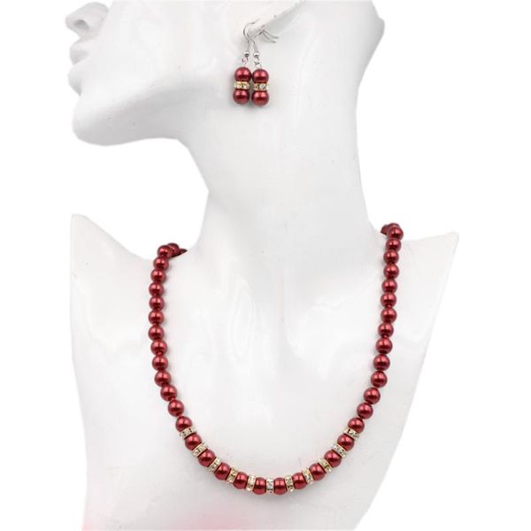 earrings & necklace charms women jewelry set handmade glass shell pearl round beads chain strand wedding gift accessories 18" b122, Silver
earrings & necklace charms women jewelry set handmade glass shell pearl round beads chain strand wedding gift accessories 18" b122, Silver