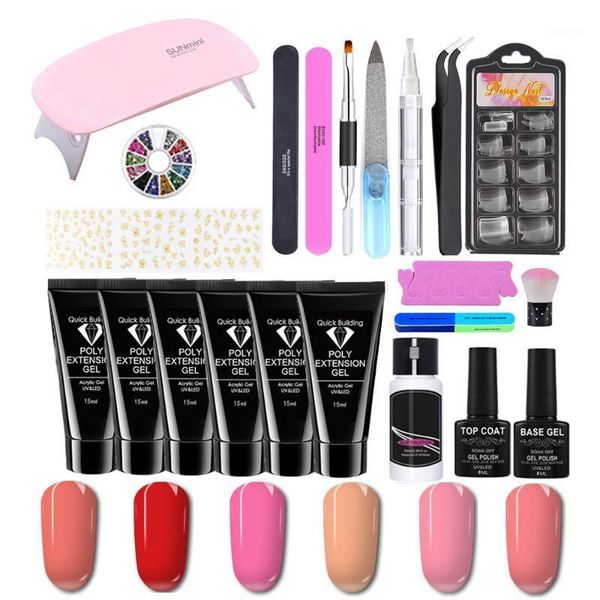 24pcs extension gel nail kit builder enhancement trial technician all-in-one french with mini lamp1
24pcs extension gel nail kit builder enhancement trial technician all-in-one french with mini lamp1