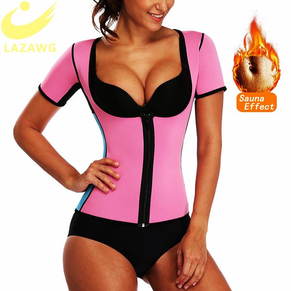 lazawg women neoprene shirt sauna sweat waist trainer body shaper slim gym workoutout shirt sport running cloth vest, Black;white
lazawg women neoprene shirt sauna sweat waist trainer body shaper slim gym workoutout shirt sport running cloth vest, Black;white