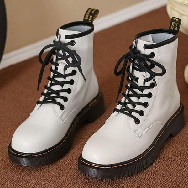 boots women's genuine leather autumn ankle lace-up short round toe casual punk motorcycle shoes for women, Black
boots women's genuine leather autumn ankle lace-up short round toe casual punk motorcycle shoes for women, Black
