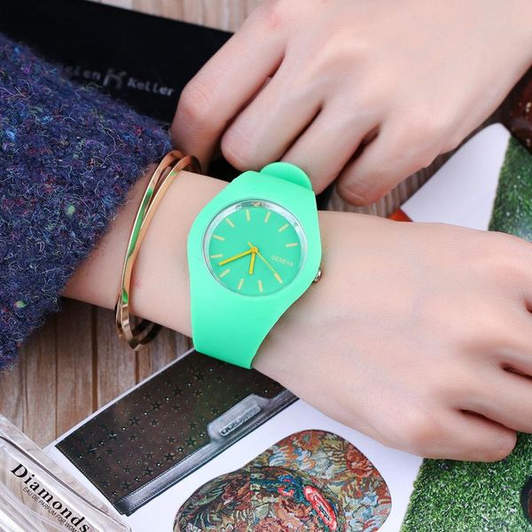 wristwatches fashion women watches candy color silicone strap watch sport lady girl relogio feminino, Slivery;brown
wristwatches fashion women watches candy color silicone strap watch sport lady girl relogio feminino, Slivery;brown