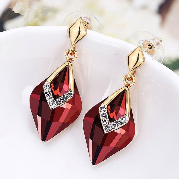 south korea s925 silver anti allergy crystal long temperament personality celebrity versatile earrings, Golden
south korea s925 silver anti allergy crystal long temperament personality celebrity versatile earrings, Golden