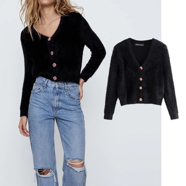 women's two piece pants za autumn winter women faux fur knitting coat v-neck knitted sweater single-breasted cardigan short h3hd, White
women's two piece pants za autumn winter women faux fur knitting coat v-neck knitted sweater single-breasted cardigan short h3hd, White