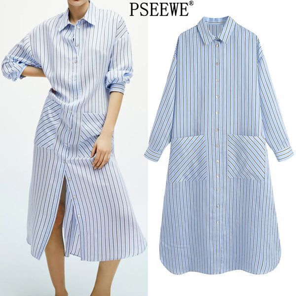 blue striped woman long shirt dress spring oversized sleeve dresses women casual tie belt ladies 210513, Black;gray
blue striped woman long shirt dress spring oversized sleeve dresses women casual tie belt ladies 210513, Black;gray