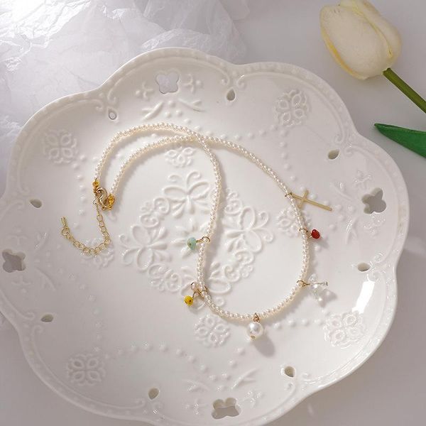 chokers 2021 girl short clavicle chain creative beaded colorful crystal pendant necklace for women fashion jewelry accessories, Golden;silver
chokers 2021 girl short clavicle chain creative beaded colorful crystal pendant necklace for women fashion jewelry accessories, Golden;silver
