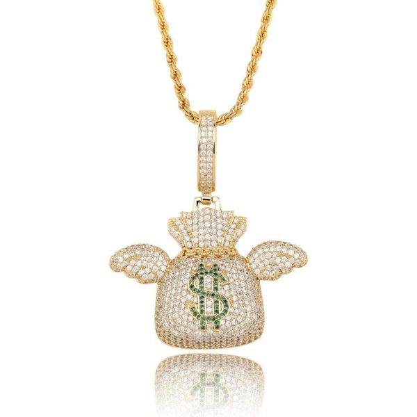 pendant necklaces iced out chain flying money bag men's gold silver color necklace bling zirconia simulated diamond hip hop jewelry gif
pendant necklaces iced out chain flying money bag men's gold silver color necklace bling zirconia simulated diamond hip hop jewelry gif