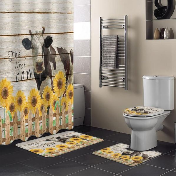 animal cow sunflower retro shower curtain set toilet seat cover bathroom decor accessories mat curtains
animal cow sunflower retro shower curtain set toilet seat cover bathroom decor accessories mat curtains