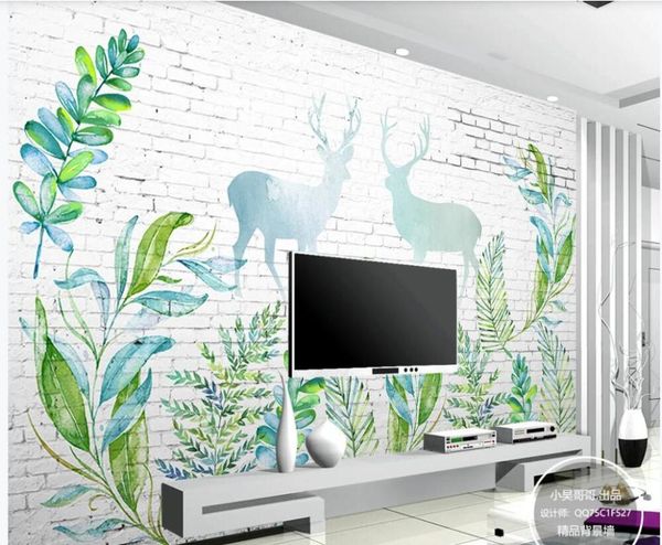 wallpapers 3d wallpaper custom po modern white brick wall tree leaf elk tv background home decor living room for walls 3 d
wallpapers 3d wallpaper custom po modern white brick wall tree leaf elk tv background home decor living room for walls 3 d