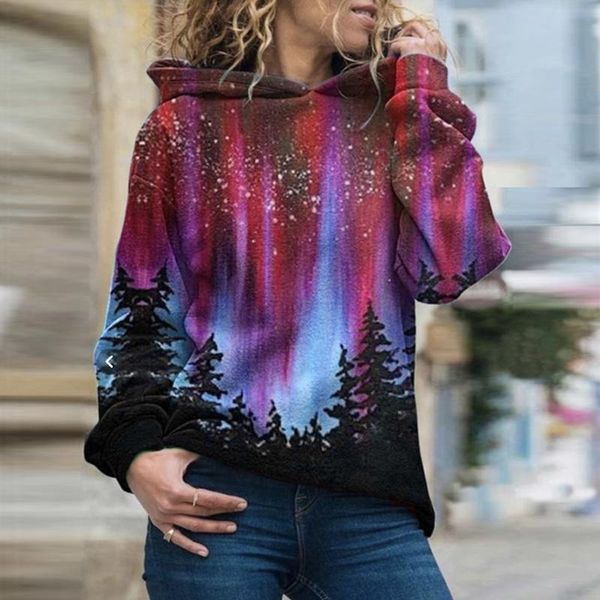 sports sweatshirt ladies starry sky aurora print streetwear plus size women hooded clothing winter loose round neck colorful women's ho, Black
sports sweatshirt ladies starry sky aurora print streetwear plus size women hooded clothing winter loose round neck colorful women's ho, Black