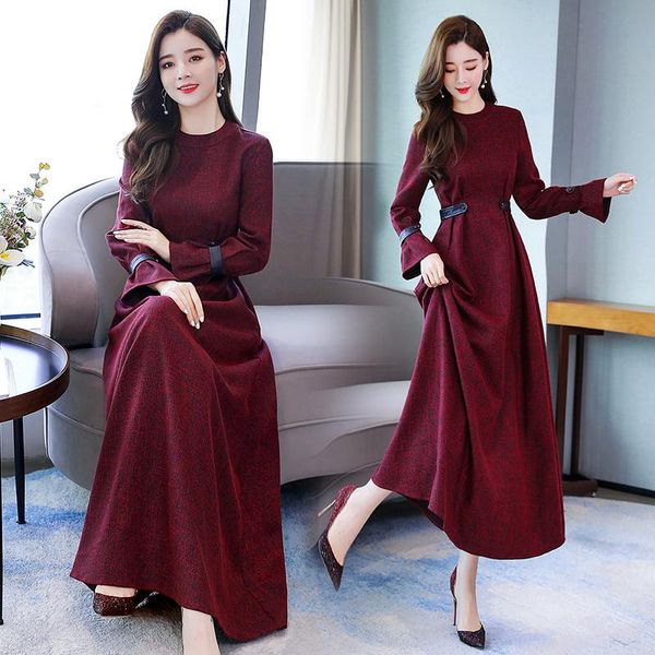 casual dresses 2021 spring autumn long dress women's sleeve o-neck a-line party, Black;gray
casual dresses 2021 spring autumn long dress women's sleeve o-neck a-line party, Black;gray