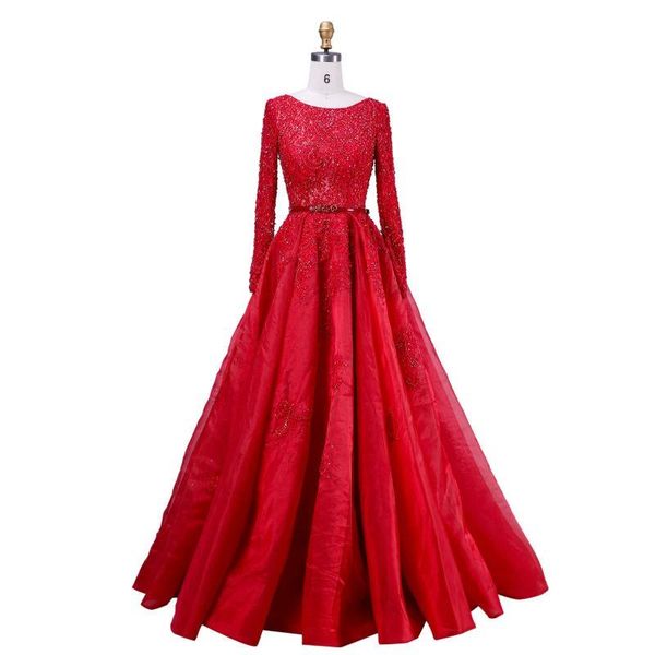 party dresses 2021 red dress lace sewing beads long-sleeved figure yu4569 muslim style custom real physical objects, White;black
party dresses 2021 red dress lace sewing beads long-sleeved figure yu4569 muslim style custom real physical objects, White;black