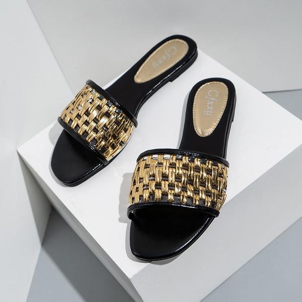 ladies slippers 2021 casual female shoes slides fashion summer outdoor flip flops weave woman flat, Black
ladies slippers 2021 casual female shoes slides fashion summer outdoor flip flops weave woman flat, Black