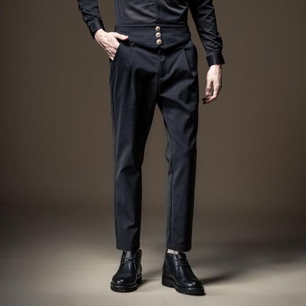 fashion male clothing casual pants 2021 autumn men's wear detachable waist black trousers b203317186
fashion male clothing casual pants 2021 autumn men's wear detachable waist black trousers b203317186