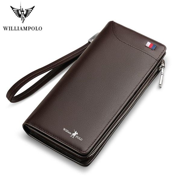 wallets williampolo full grain leather long wallet men's casual multi-function card bag coin purses zipper buckle money, Red;black
wallets williampolo full grain leather long wallet men's casual multi-function card bag coin purses zipper buckle money, Red;black