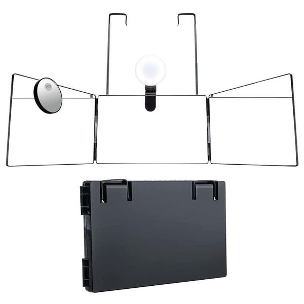 compact mirrors diy haircut tool styling with a led light for self hair cutting trifold mirror 3 way
compact mirrors diy haircut tool styling with a led light for self hair cutting trifold mirror 3 way