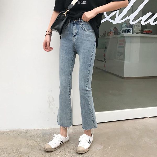 autumn women high waist jeans button female ankle-length denim trousers with pockets office lady slim women's, Blue
autumn women high waist jeans button female ankle-length denim trousers with pockets office lady slim women's, Blue