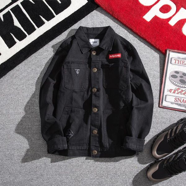 men's jeans slim fit jacket coat ins vibrato street camouflage male early spring young students brand denim jackets, Black;brown
men's jeans slim fit jacket coat ins vibrato street camouflage male early spring young students brand denim jackets, Black;brown