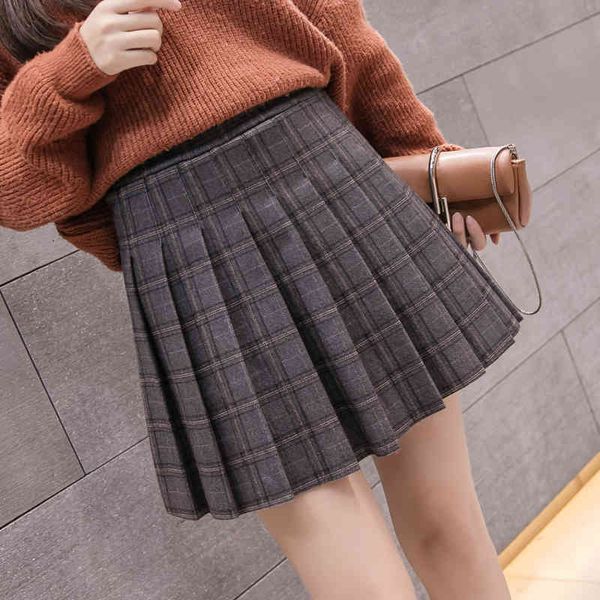 jxmyy autumn and winter fashion new woolen plaid pleated skirt female high-waist a-line skirt college style student 210412, Black
jxmyy autumn and winter fashion new woolen plaid pleated skirt female high-waist a-line skirt college style student 210412, Black