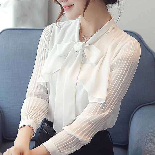 women's blouses & shirts coigarsam 2021 autumn blouse women bow full sleeve solid chiffon ~ blusas womens and white pink blue 6135
women's blouses & shirts coigarsam 2021 autumn blouse women bow full sleeve solid chiffon ~ blusas womens and white pink blue 6135